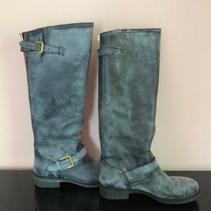 Steve Madden tall black flat boots size 40